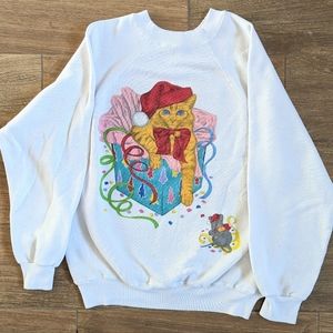 Early 90s Cat Sweater